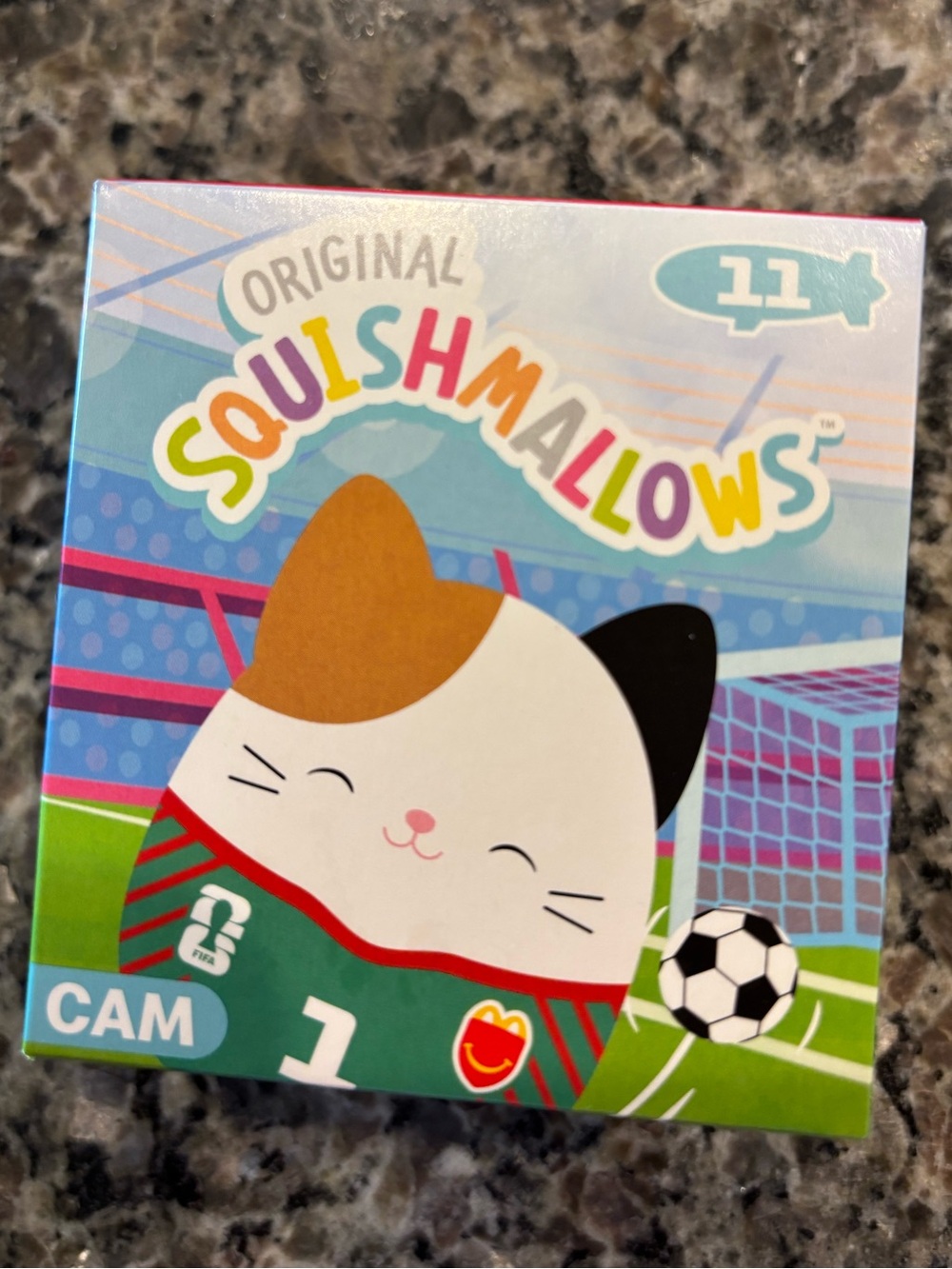 FIFA McDonald's Squishmallows Happy Meal Cam Cat Plush Soccer 2026 World Cup